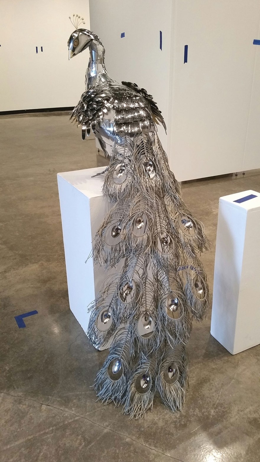 Picture of: Metal Peacock Made Of Spoons And Other Metal Things Found At Home